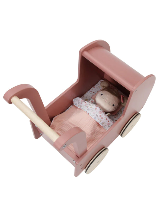 Little Dutch Wooden Doll Pram with Baby Doll
