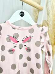 Pink & Brown Dotty Bunny Dress