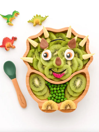 Bamboo Dinosaur Suction Plate - 2 Colours