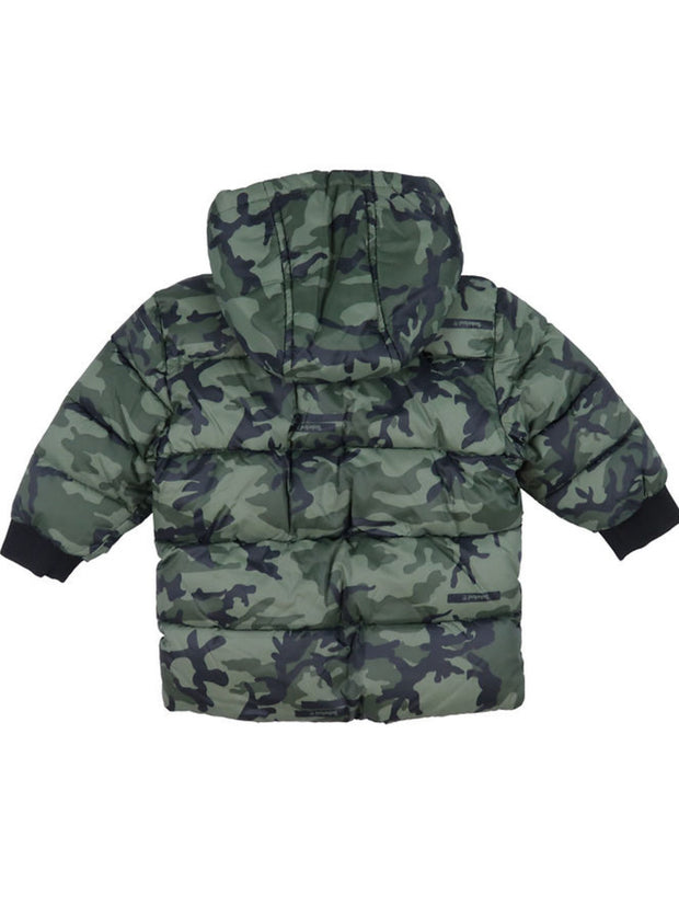 Timberland Green Camouflage Puffer Jacket