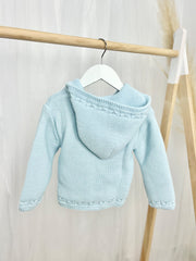 Jack Blue Knitted Jacket With Hood