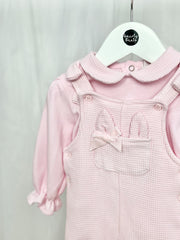 Pink Bunny Dungaree Outfit Set