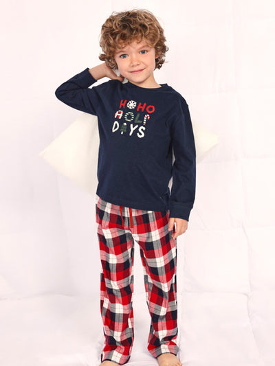 Mayoral Junior Boy Navy & Check Christmas Pyjama Set