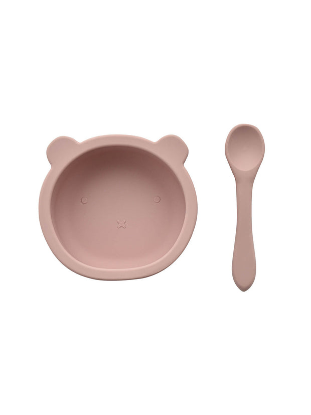 Bambino Silicone Feeding Set Bib, Bowl & Spoon - 2 Colours