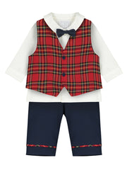 Emile et Rose Campbell Tartan Outfit Set