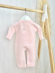 Pink Footless Knitted Babygrow