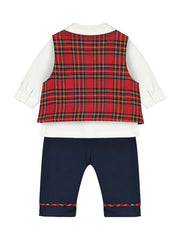 Emile et Rose Campbell Tartan Outfit Set