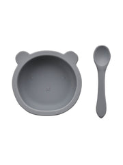 Bambino Silicone Feeding Set Bib, Bowl & Spoon - 2 Colours