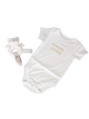 Bambino Unisex My First Outfit & Rattle Gift Set