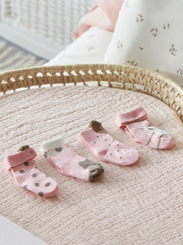 Mayoral Baby Girl 4-Pack Pink Socks