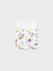 Mayoral Baby Girl Purple & White Floral Romper