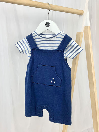 Navy Admiral Dungaree Outfit Set