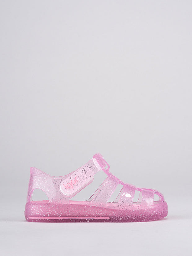 Igor Star Jelly Shoes - Pink Glitter