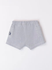 Navy & White Stripe Shorts