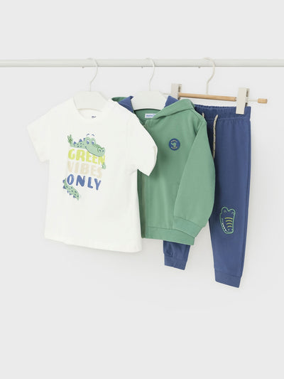 Mayoral Toddler Boy Green & Blue Crocodile Outfit Set