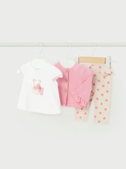 Mayoral Baby Girl Pink Spotty Outfit Set