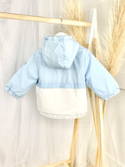 Toddler Boy Pale Blue & White Jacket