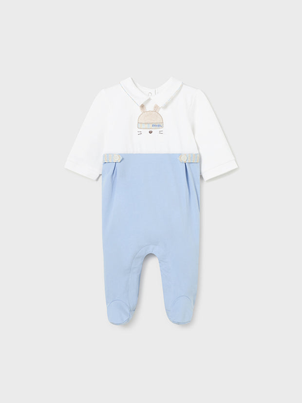 Mayoral Baby Boy Blue Bunny Babygrows - 2 Pack