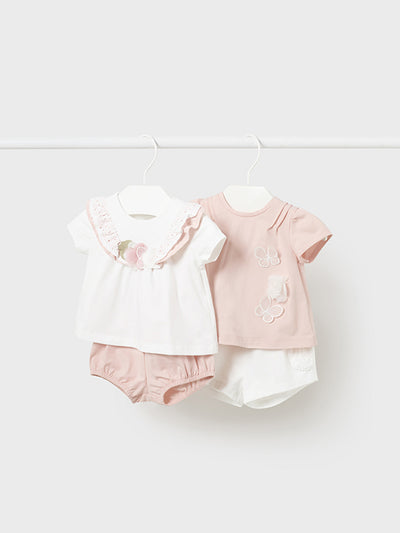 Mayoral Baby Girl Butterfly Short Set 2 Pack