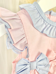 Baby Girl Pink & Lilac Romper