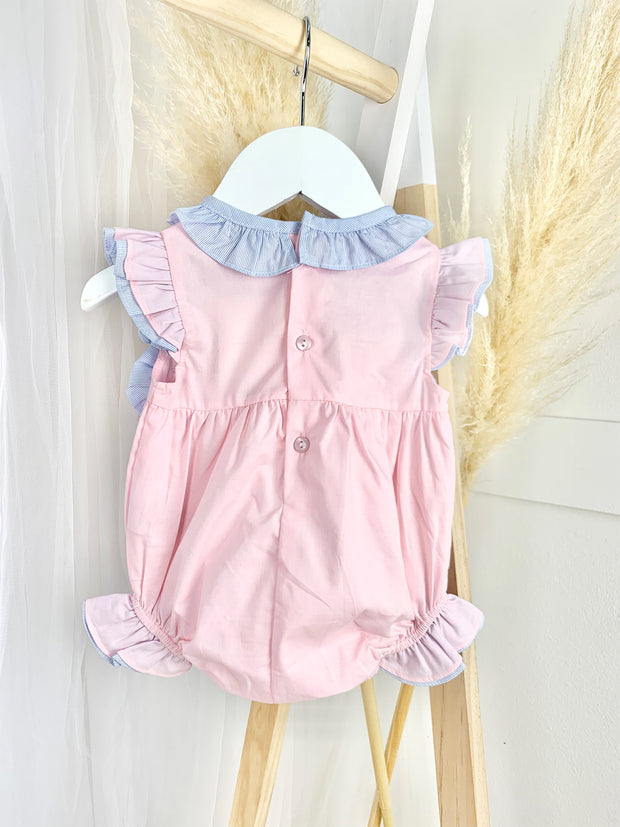 Baby Girl Pink & Lilac Romper