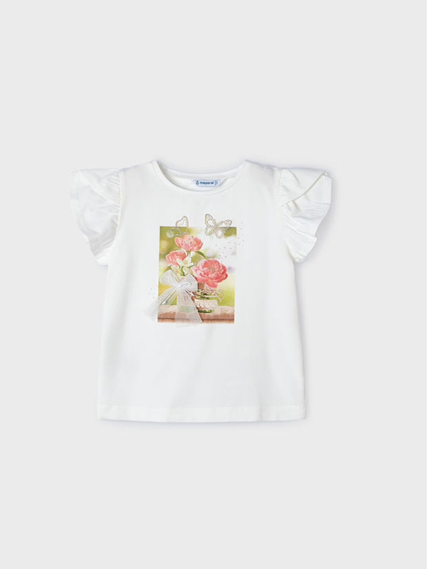 Junior Girl Planted Flowers T-Shirt
