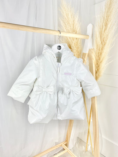 Toddler Girl Pearlescent Jacket With Bows