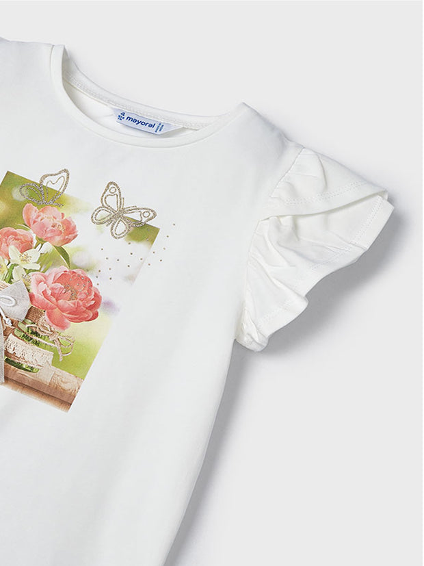 Junior Girl Planted Flowers T-Shirt