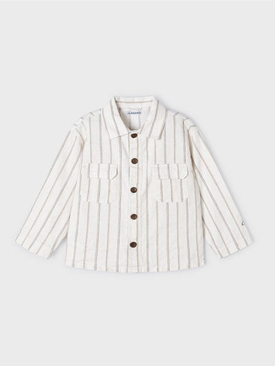 Junior Boy Linen Striped Shirt