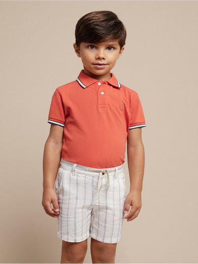 Mayoral Junior Boy Beige Stripe Shorts