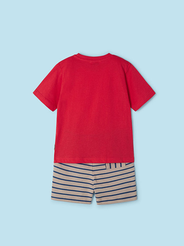 Mayoral Junior Boy Vacay Striped Shorts Set - 2 Colours