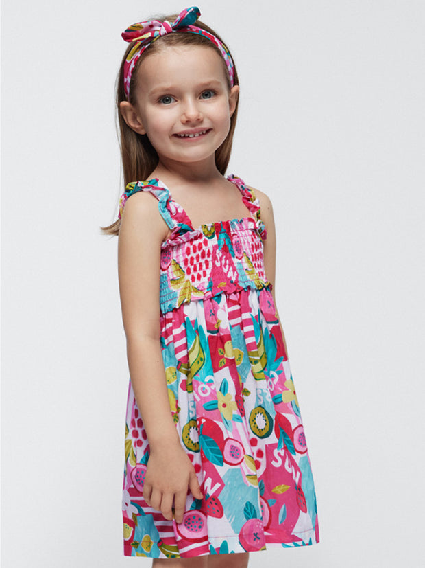 Mayoral Junior Girl Summer Dress With Hairband- 2 Colours