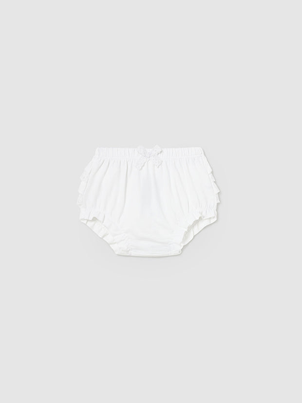 Mayoral Baby Girl White Ruffle Pants