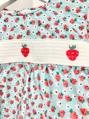 Baby Girl Strawberry Picnic Dress Set