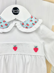 Baby Girl Strawberry Picnic Babygrow