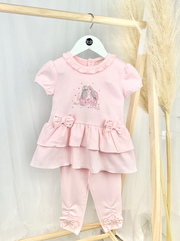 Toddler Girl Pink Diamonte Legging Set