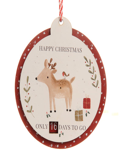 'Christmas Countdown' Wooden Ornament