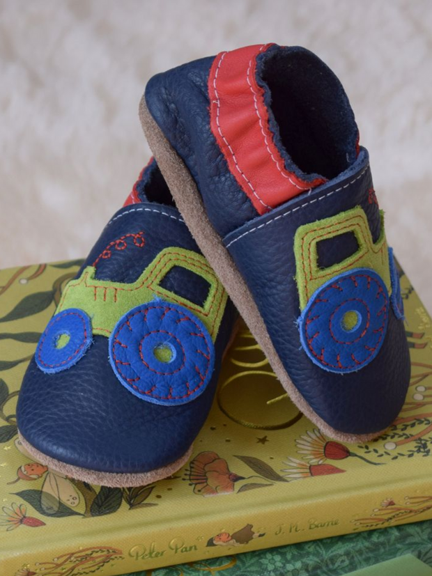 Navy Tractor Soft Shoes