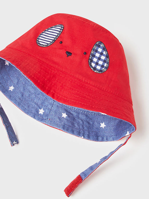 Mayoral Baby Boy Red & Blue Reversible Sunhat