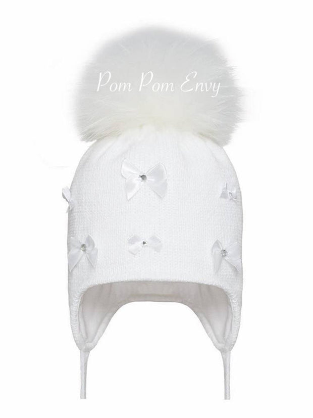 Fairy Bow Pom Pom Hat - 2 Colours