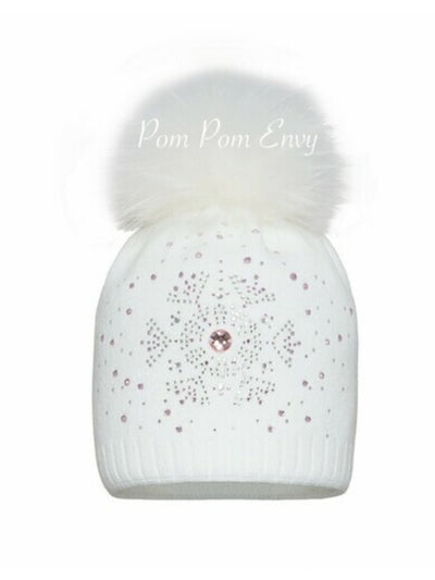 Snowflake Pom Pom Hat