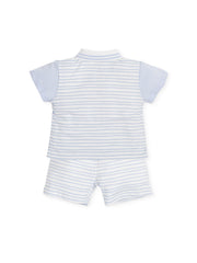 Tutto Piccolo Baby Boy Blue Stripe Short Set
