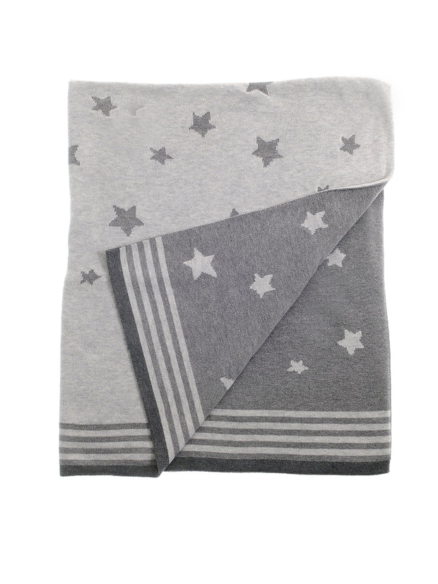 Grey Stars Stripes Blanket