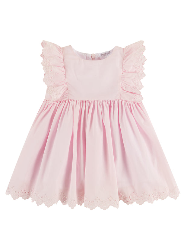 Baby Girl Pink Crochet Frill Dress