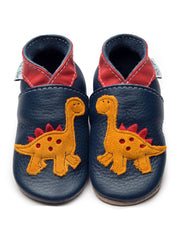 Navy Dinosaur Soft Shoes