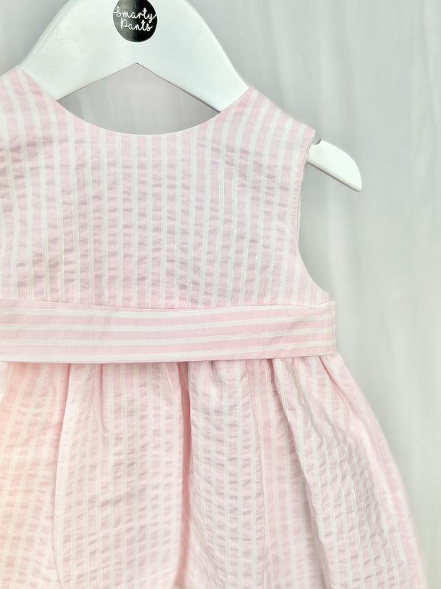 Baby Girl Pink and White Stripe Dress