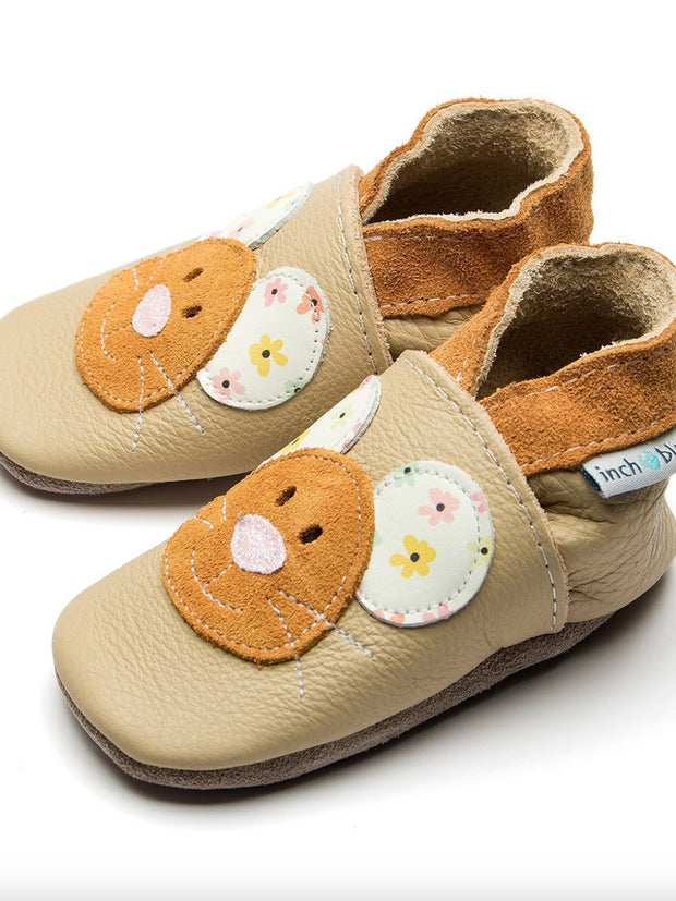 Cream Squeak the Mouse Soft Shoes