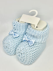 Knitted Baby Booties - 3 Colours