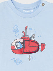 Mayoral Toddler Boy Blue Submarine Top