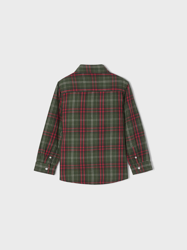 Mayoral Boy Red Checked Long-Sleeve Shirt